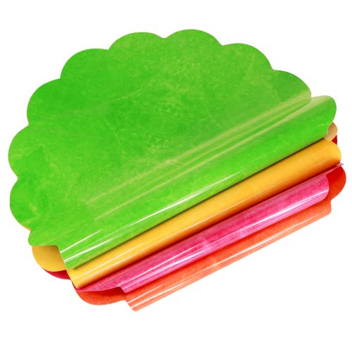 Floristik24 Rondella mandzsetta márványozott Ø37cm vegyes 100 db