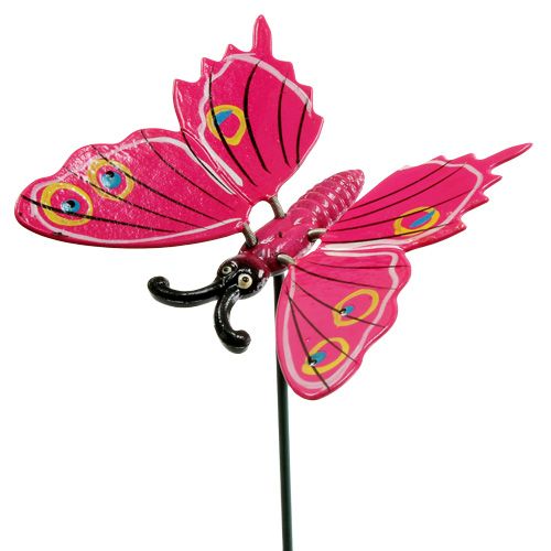 Floristik24 Pillangó pálcán 8 cm rózsaszín