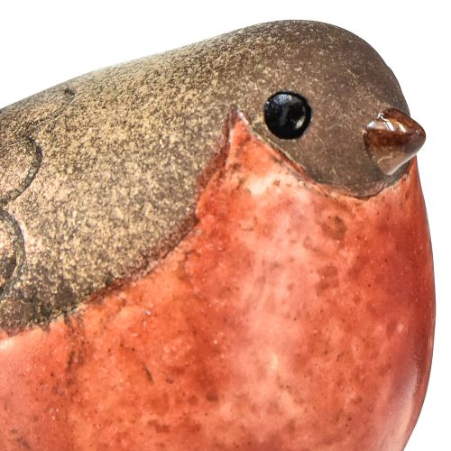 tételeket Kerámia Robin figurák - piros és természetes tónusok, 5,4 cm - tökéletes kertben és otthonban - 4 darabos csomag