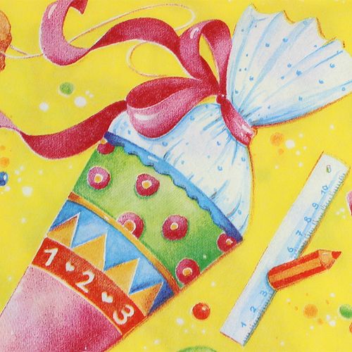 Floristik24 Szalvéta iskolakezdésre 33x33cm