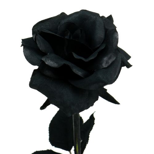 tételeket Rózsa selyemvirág fekete 63cm