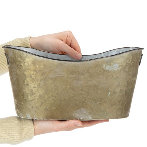 tételeket Növénycserepek és dézsák szett, rézszínű/fehér, H32,5cm/36,5cm/41,5cm