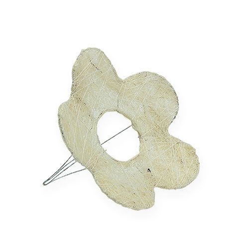 Szizál virág mandzsetta fehérített Ø15cm 10 db