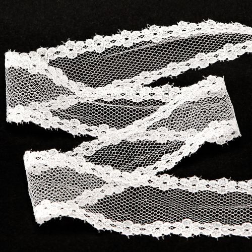 tételeket Csipke szalag esküvői szalag dekoratív szalag csipke fehér 28mm 20m
