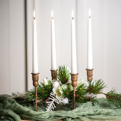 tételeket Kúpos gyertyák 250/23 fehér gyertya 12 darab