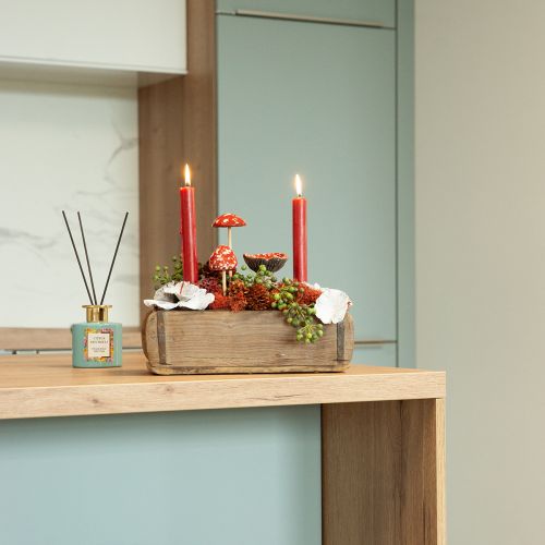 tételeket Kúpos gyertyák piros gyertyák gyertya dekoráció karácsonyi Ø21/170mm 6 db