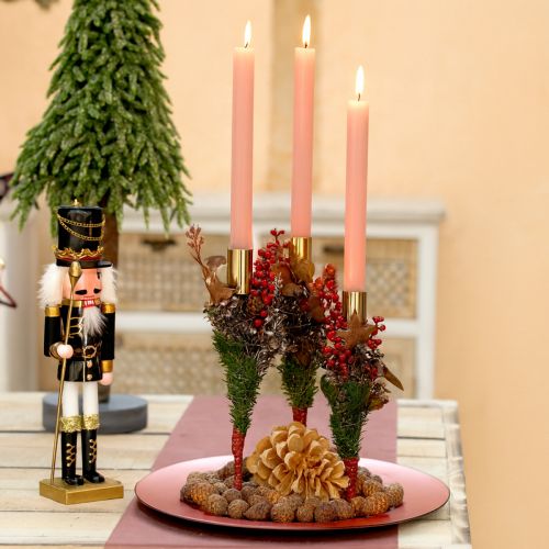 Floristik24 Arany fém gyertyatartó modern 21,5 cm 4 darabos