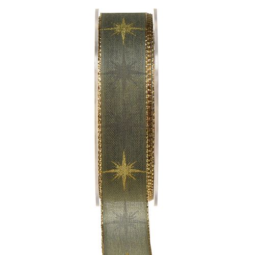 tételeket Csillagos szalag szürke arany csillagok ékszer szalag szélesség 25mm hosszú 20m