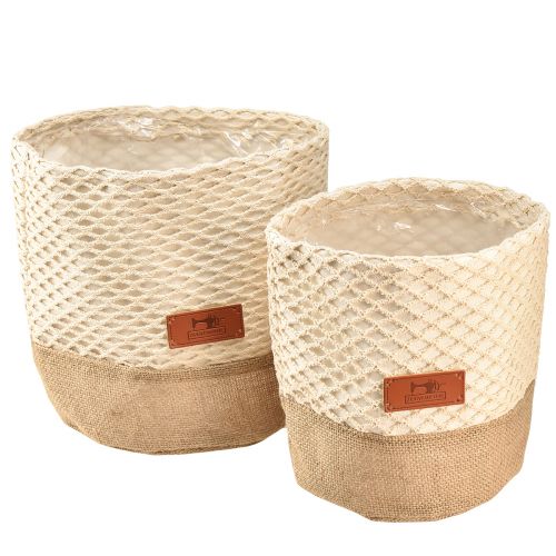 tételeket Szövetkosár Utensilo virágtartó natúr krém Ø16cm Ø19cm