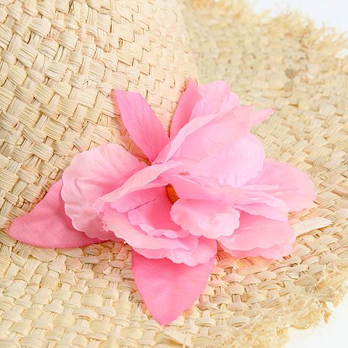 Floristik24 Szalmakalap virággal Ø40cm