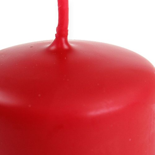 Floristik24 Oszlopos gyertya 120/40 piros 24db