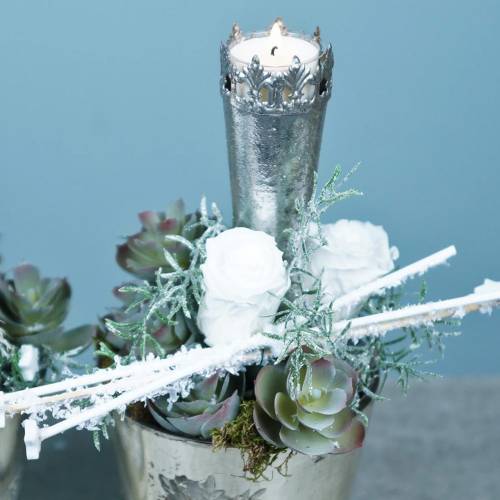 tételeket Gyertyatartó ezüst ragasztáshoz Ø5cm H24cm 4db