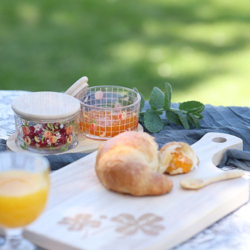 Floristik24 Tapas szett őszibarackos lekváros üvegekben tálcán 20×10×6,5 cm