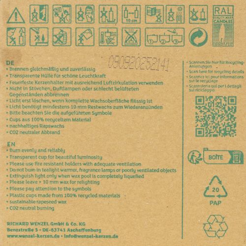 tételeket Pure Nature Lights teamécsesek, 10 órás égési idővel, repceviasz gyertyák, 8 darab