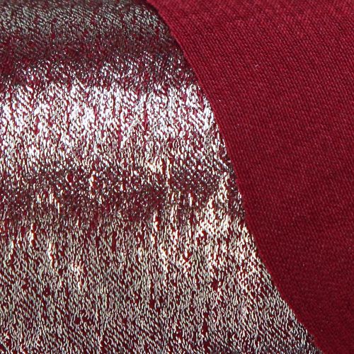 Floristik24 Asztali szalag díszszalag Bordeaux arany rojtok SZ28cm L2,5m