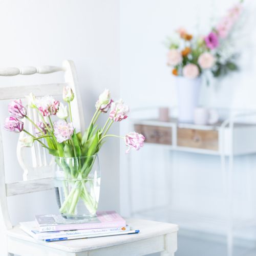 tételeket Tulipán műpapagáj tulipán lila csokor 5 virággal 40cm