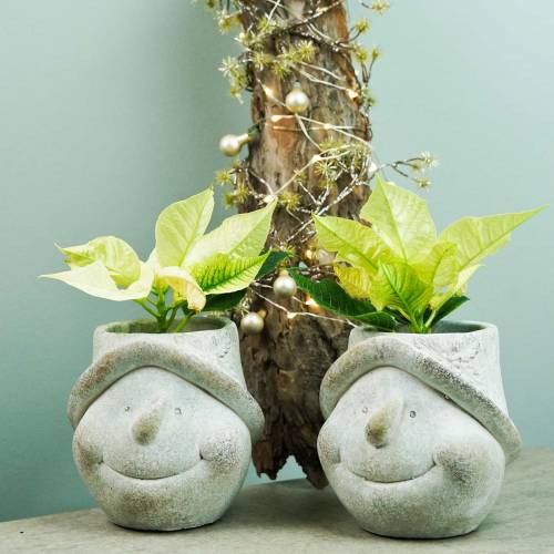 tételeket Ültető növényfej hóember Ø11cm H11,5cm 2db