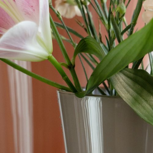 tételeket Váza “Fizzy” Ø16cm M27cm platina szürke 1 db