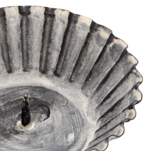 tételeket Vintage gyertyatartó oszlopos gyertyákhoz behelyezhető szürke Ø8,5cm 4 db