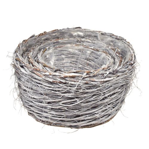 tételeket Rusztikus fonott kosárkészlet - 3 méret (40 cm, 33 cm, 26 cm) - Ideális vidéki ház stílusú dekorációhoz és tároláshoz - 3 darabos készlet