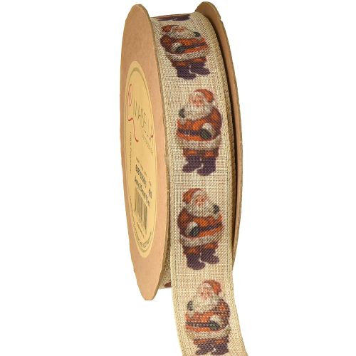 tételeket Karácsonyi szalag rusztikus szalag Mikulás 25mm 15m