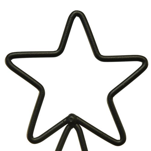 Floristik24 Fém karácsonyfa fa dísztálcával, 98,5cm - Modern karácsonyi dekoráció