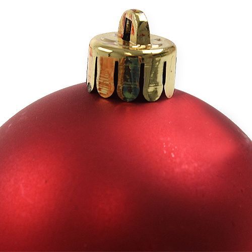 tételeket Karácsonyi golyó műanyag piros Ø6cm 12db