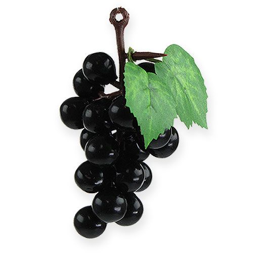 Floristik24 Mesterséges mini szőlő fekete 9cm