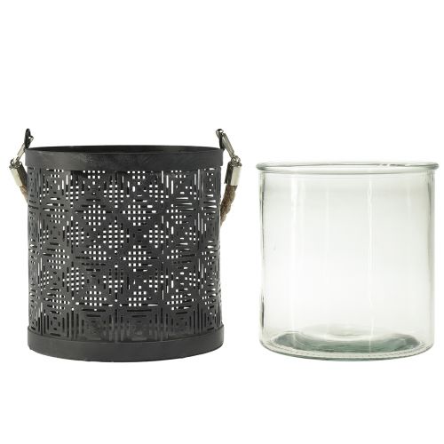 tételeket Lámpás fém dekoratív lámpafogantyú antracit Ø16cm 2db