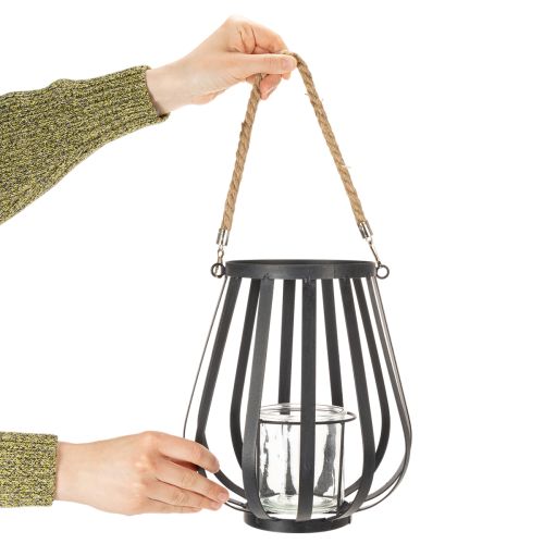tételeket Fém lámpa üveggel, antracit, Ø23cm, M27cm