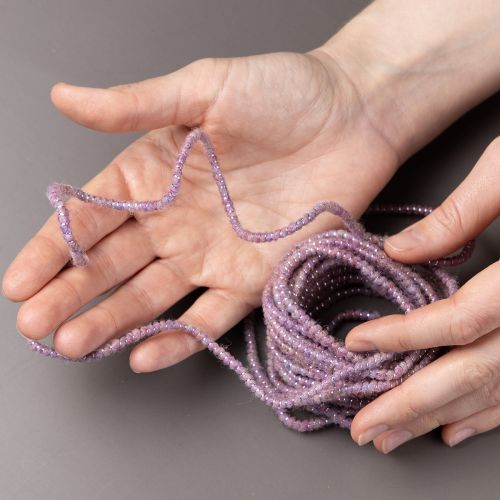 tételeket Gyapjúzsinór rózsaszín és arany cérnával, 5m x 5mm dróttal, díszítéshez és kézműveskedéshez