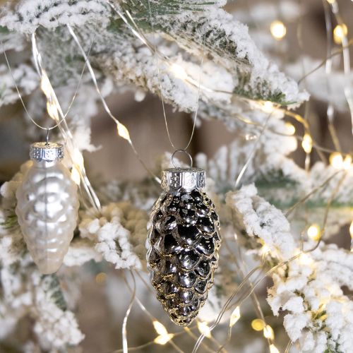 tételeket Üvegből készült ezüst tölcsérek keveréke 5cm 14 db