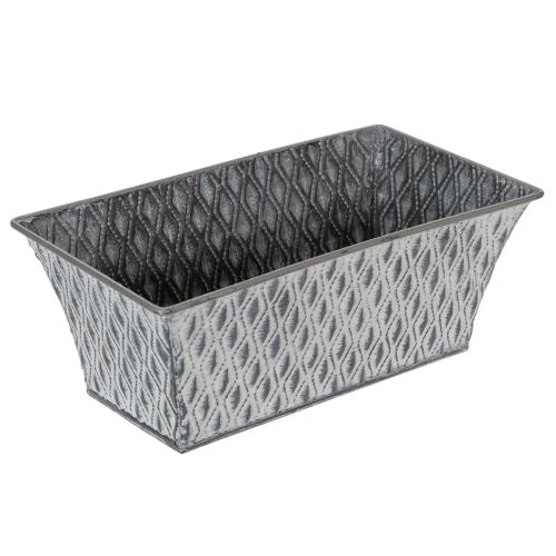 Cink tál rombusz mintával 22cm × 12cm