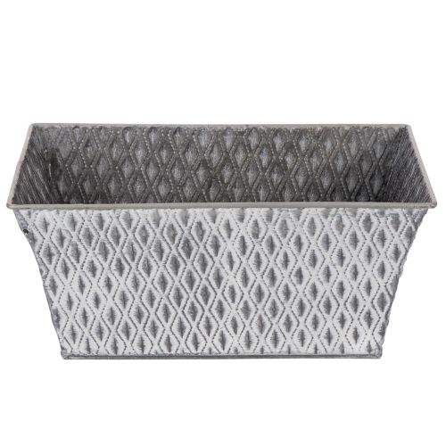 Cink tál rombusz mintával, 26cm x 15.5cm | Floristik24.hu