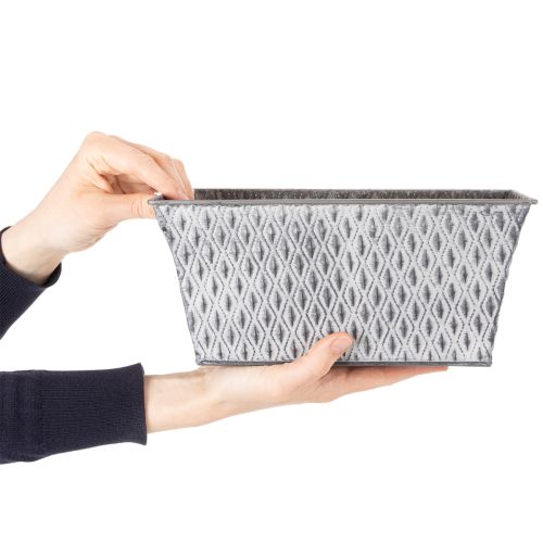 Cink tál rombusz mintával, 26cm x 15.5cm | Floristik24.hu