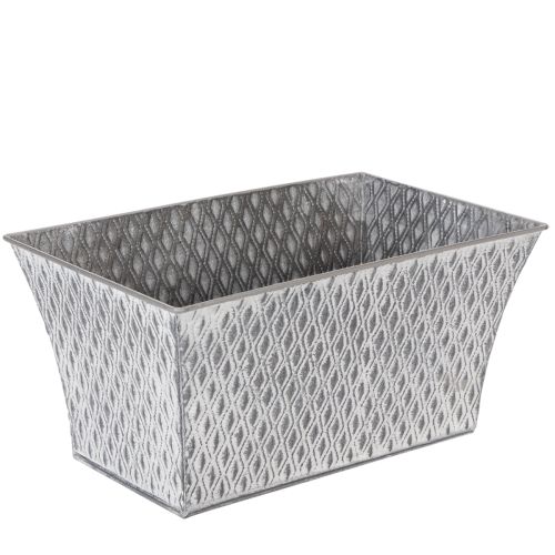 Cink tál rombusz mintával 30cm × 18cm M 15cm vétel | Floristik24.hu