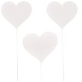 Floristik24 Virágdugó szív fa esküvő Valentin napi 10x9cm 24db
