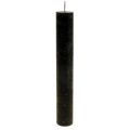 Floristik24 Kúpos gyertyák feketére festett gyertyák 34×240mm 4 db