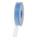 Floristik24 Organza szalag ajándék szalag világoskék szalag kék szegély 15mm 50m