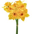 Floristik24 Nárcisz dekoráció művirág sárga nárcisz 38cm 3db