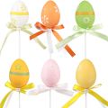 Floristik24 Húsvéti tojás dekoratív virágdugók díszdugók színes 6cm 12db