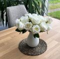 Műrózsa csokorban fehér 30cm 8 db | Floristik24.hu