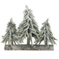 Floristik24 Mini karácsonyfa trió rönk karácsonyi dekoráció 28cm