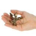 Fém szalvétagyűrű szarvasfejjel, arany hatásban, 6 cm, 4 darab | Floristik24.hu