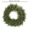 Műfenyő ágakból és tobozokból készült koszorú, 40 cm | Floristik24.hu