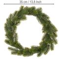 Műfenyő zöld koszorú ajtódísznek, 35cm | Floristik24.hu