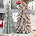 Floristik24 Tobozból készült fenyő, behavazott karácsonyfa, téli díszek, Advent, mosott fehér H33cm Ø20cm