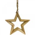 Floristik24 Adventi dekorációs csillag fából Karácsonyi dekorációs csillag H14,5cm
