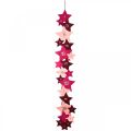 Floristik24 Adventi naptár feltöltődni filc csillagok rózsaszín, piros H2m