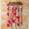 Floristik24 Adventi kalendárium kitöltő karácsonyi kalendárium zokni piros 2m